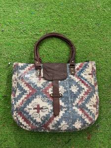 Bolso de yute de moda bohemio indio diseño Tribal Vintage hecho a mano cierre de cremallera Mujer bolso de hombro cierre de cremallera hecho a mano - Product Image 5