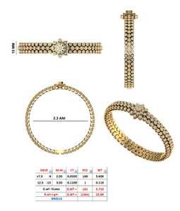 สร้อยข้อมือเพชรประดับแบบ Close Setting ชุบทองคำแท้ 22K พร้อมใบรับรอง IGI ดีไซน์แบบชาติพันธุ์ งานฝีมือระดับพรีเมียม เหมาะสำหรับโอกาสวันครบรอบ - Product Image 5