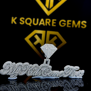 Pendentif Hip Hop lettre personnalisée, lettre porte-bonheur personnalisée, pendentif numéro Hip Hop pour hommes, pendentif Moissanite, bijoux Ice Out Hip Hop - Product Image 2