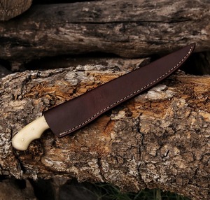 Juego de cuchillos de chef de filete de acero de Damasco hechos a mano personalizados, cuchillo de cocina para cortar verduras de alta calidad con cubierta protectora - Product Image 4