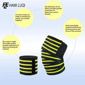 Genouillères avec soutien élastique-Idéal pour l'haltérophilie, la dynamophilie et les entraînements de gymnastique | Confort en mélange de coton - Product Image 4