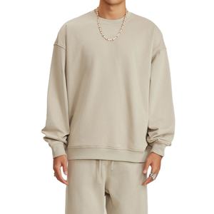 Sweat-shirt unisexe personnalisé de haute qualité en mélange polyester/coton, col rond, avec logo personnalisé, coupe classique, uni, pour homme, printemps - Product Image 1