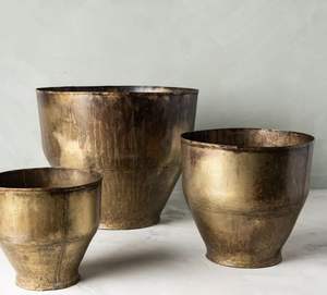 Juego de 2 tarros de velas rústicas antiguas de alta calidad con acabado mate de pátina sombreada - Product Image 2