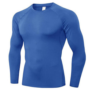 Camiseta Deportiva de Compresión de Manga Larga para Hombre, de Secado Rápido, con Protección y Estampado Personalizado - Product Image 1