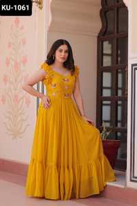 Robe brodée de créateur pour mariage et festival Fonction pakistanaise Salwar Kameez Suit Heavy Sequence Work Anarkali Gowns - Product Image 2