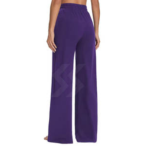 Pantalons de survêtement évasés pour femmes de couleur unie de marque privée pantalons de survêtement évasés respirants pour femmes de conception unique - Product Image 2