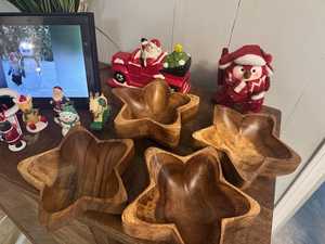 ชามไม้รูปดาวทำมือ ผิวธรรมชาติ สำหรับเสิร์ฟอาหาร ตกแต่งโต๊ะอาหาร หรือเป็นของขวัญในเทศกาลอีสเตอร์ - Product Image 2