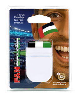 Pinceles de Maquillaje Fanbrush Jordan para la Copa Mundial, Venta al por Mayor para Distribuidores, Hecho en Francia, 48 Naciones, Colores y Logotipos Personalizados - Product Image 1