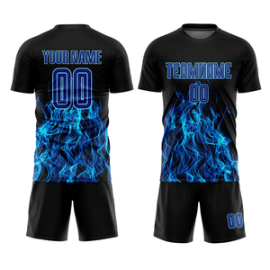 Customized Adult Soccer Jersey Sets Half Sleeve <b>Slim</b> <b>Fit</b> 100% Polyester Fabric Football Kits Digital Print Breathable - Product Image 2