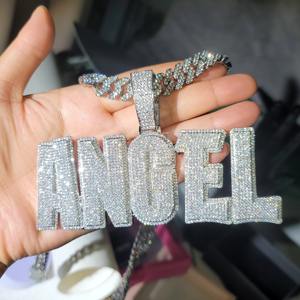 Custom 10K Yellow Solid Gold Miami Cuban Link Necklace 20KT Diamond <b>Chain</b> VVS Moissanite Rappers Bezel Setting Man's Gift Idea - Product Image 3