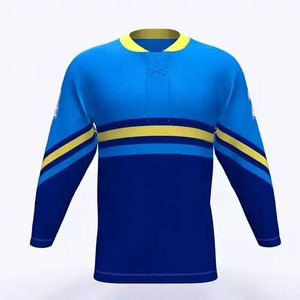 Maillot de hockey sur glace personnalisé sublimé, impression numérique athlétique, logo, coton/polyester, pour homme, directement de l'usine - Product Image 3