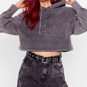 เสื้อครอปฮู้ดดี้ผลิตในปากีสถาน ทนทาน สวมใส่สบาย เสื้อครอปฮู้ดดี้ลำลอง - Product Image 1