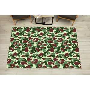 Tapis à motifs abstraits, Tapis imprimé, Tapis vert, Décoration moderne, Tapis gobelin - Product Image 1