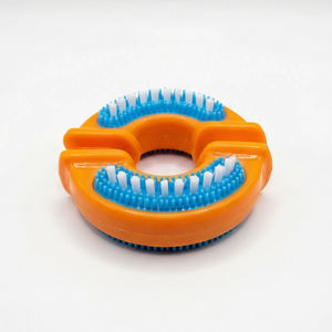 Ledu Toys Squeaky Brush <b>Ring</b> – Durable <b>Rubber</b> Dog <b>Ring</b> Toy with Bristles and Squeaker - Product Image 1