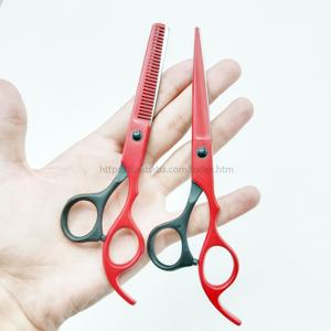 Ciseaux à cheveux de coiffeur personnalisés disponibles cisaillement de coiffeur couleur noir rouge coupe de cheveux ciseaux de coiffeur amincissants - Product Image 6
