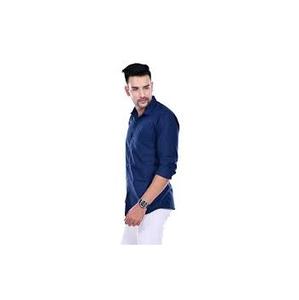 Camisa de vestir para hombre, ropa Formal de negocios, de alta calidad, lisa, informal, con cuello vuelto, larga - Product Image 2