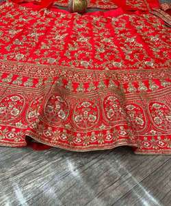 Fil à broder georgette avec séquence zari travail lehenga choli avec dupatta vêtements de mariée prix de gros ethnique lehenga choli - Product Image 2