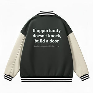 Veste de baseball streetwear pour homme, de haute qualité, avec broderie patchwork, style varsity, coupe bomber oversize, grandes tailles - Product Image 6