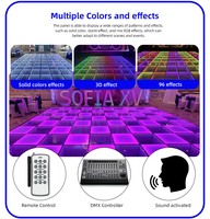 Piste de danse LED Infinity Supershow en verre transparent pour station de partage de photos de mariage 2026