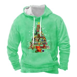 Sweat-shirt à capuche zippé respirant uni pour homme et femme, motif chapeau de Père Noël rouge, lumières de Noël, Noël, famille, hiver - Product Image 4