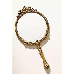 Elegante Espejo de Mano Plateado de Estilo Antiguo con Mango para Maquillaje Personal, Portátil, de Viaje, Regalo Cosmético - Product Image 4