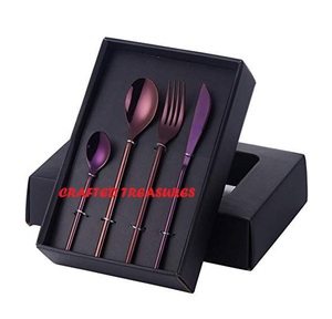 Fournitures en gros de premier ordre en provenance d'Inde, couverts en acier inoxydable, finition argentée, restaurants, hôtels, ensemble de couverts pour dîner - Product Image 2