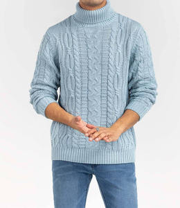 Pulls pour hommes en laine épaisse respirante, décontractés, solides, nouvelle collection automne, tissu de qualité supérieure, couleur et logo personnalisés - Product Image 1