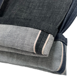 Pantalones vaqueros de mezclilla con orillo Vintage de alta calidad personalizados para hombre, estilo de calle con botón, corte de bota holgada para invierno - Product Image 4