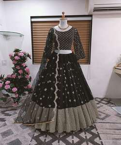 Designer Georgette Heavy Embroidery Work with Party Wear Lehenga Choli Wholesale Lowest Price Ethnic Garments Surat Alphanumero - Product Image 2