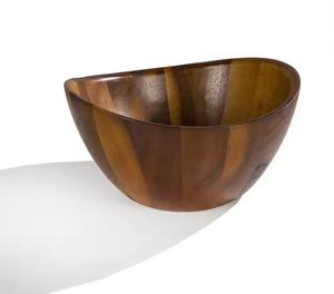 ชุดชามไม้ธรรมชาติจากไม้กระถินเทศ คุณภาพดี ใช้แล้วทิ้ง เป็นมิตรกับสิ่งแวดล้อม เหมาะสำหรับใช้ในครัว ใช้เป็นชามใส่แป้ง ชามผสมผลไม้ ชามสลัด - Product Image 1