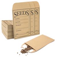Vente en gros de sacs de semences refermables écologiques personnalisés enveloppes de paquets de semences auto-scellantes en papier kraft pour petites pièces pour le stockage des semences
