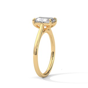 Anillo Solitario de Moissanita con Corte Esmeralda de 2.0ct, Plata de Ley 925, Anillo de Compromiso Clásico - Product Image 4