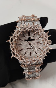 Reloj de Pulsera Mecánico de Lujo Estilo Hip Hop para Hombre en Oro Rosa con Diamantes Moissanita VVS Totalmente Helado y Automático - Product Image 3