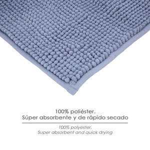 Tappetino da Bagno in Poliestere Chenille 50x80 cm Azzurro. - Product Image 4