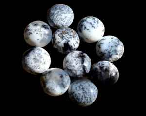 Lot de pierres précieuses cabochon en agate dendritique naturelle, pierres en vrac polies pour bijoux faits à la main - Product Image 5