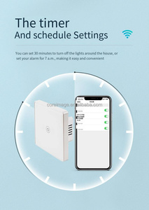 Alexa cho tuya Smartlife 1 băng đảng thông minh màn hình cảm ứng chuyển đổi EU Anh <span class=keywords><strong>Wifi</strong></span> ánh sáng nhà điều khiển từ xa 10A tương thích thông minh cuộc sống ứng dụng - Product Image 4