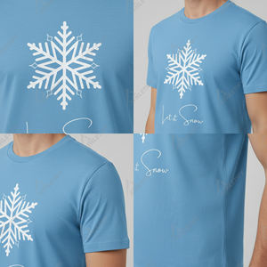 <b>Men's</b> Casual Solid Color Short Sleeve <b>Christmas</b> <b>T</b>-<b>Shirt</b> Reindeer Digital Print 180 Grams Comfortable Breathable Eco-Friendly - Product Image 5