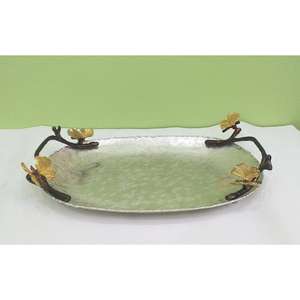 Silver Platter And Tray hotel & Restaurants Serving <b>Bowl</b> With Handles Dinnerware Easy Portable <b>Bowls</b> Food Safe <b>Dessert</b> Trays - Product Image 2