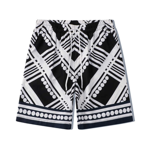 ชุดเสื้อและกางเกงขาสั้นลายดอกไม้สำหรับผู้ชายแบบลำลองปรับแต่งได้ผ้าโพลีเอสเตอร์ย้อมสีเรียบ100% แบบ2025ใหม่ - Product Image 5