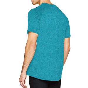 Logo personnalisé vierge extensible hydrophobe résistant aux taches respirant super fibre à manches courtes sport hommes imperméable t-shirt - Product Image 6