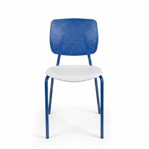 Chaise d'école en plastique ARSU avec structure métallique, dossier ergonomique solide, pieds coniques, design moderne pour enfants et adultes - Product Image 5