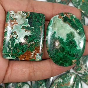 Natural Australian Malachite Druzy Cabochon Gemstone Lot <b>Healing</b> Polished Loose Gemstone Wholesale Price - Product Image 3