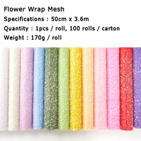 Maille d'emballage cadeau en polyester papier d'emballage de fleurs de couleur professionnelle papier d'emballage de fleurs en maille