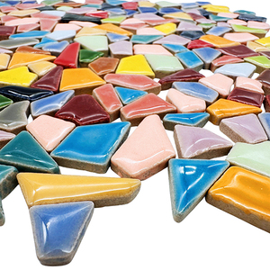Custom 5-27mm 200g Glossy Glazed Irregular Ceramic <b>Mosaic</b> <b>Tiles</b>-Mixed Colors Shapes Eco-Friendly Packaging Modern Outdoor DIY - Product Image 3