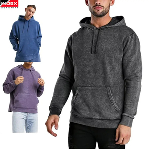 Sudadera con Capucha para Hombre, Color Gris Sólido, 100% Algodón, Felpa Francesa, Estilo Casual para Otoño, Corte Regular, Diseño con Bolsillos - Product Image 5