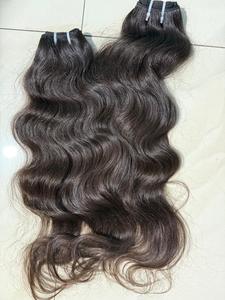 Paquete de cabello Remy intacto con cutícula virgen de Vietnam sin procesar a granel trama de doble dibujado proveedores de extensiones humanas de templo indio crudo - Product Image 5