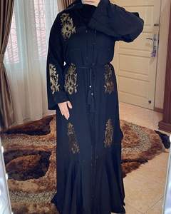Dubaï Abaya belle couleur noire caftan traditionnel musulman travail à la main caftan design marocain kaftan2022 - Product Image 2