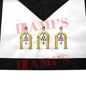 Tablier maçonnique fait main 10e degré S Rite Tablier broderie maçonnique sur mesure Regalia Tablier - Product Image 4
