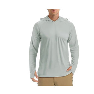 Camisa de pesca de manga larga con sublimación personalizada para hombre con capucha UPF50 resistente a los rayos UV secado rápido transpirable ropa de rendimiento al aire libre - Product Image 2