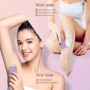 Depiladora Eléctrica 2 en 1 de Doble Cabezal para Mujer, Recargable por USB, Recortadora de Bikini, Uso en Seco y Húmedo, Impermeable, para Piernas, Cuerpo y Rostro - Product Image 5